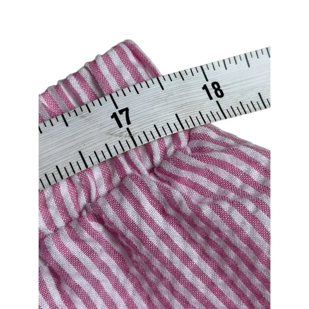 FP Intimately by Free People Seersucker Striped Shorts (Pink & White) - XL